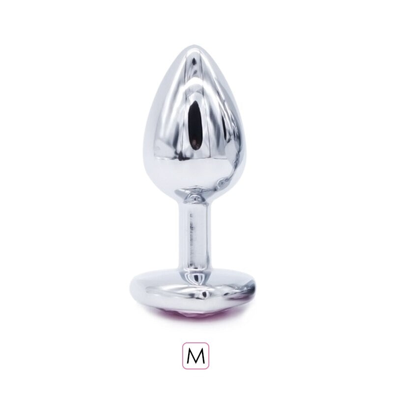 Crystal Jewelry Heart Stainless Steel Butt Plug Dildo / Bullet Vibrator Anal Plug Sex Toys - EVE's SECRETS