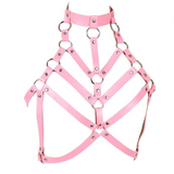Cupless PU Leather Body Harness / Female Hollow Out Bondage Garter Belt / Halloween Rave Outfits - EVE's SECRETS