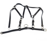 Cupless Women PU Leather Body Harness / Hollow Out Bondage Garter Belt of BDSM Accessories - EVE's SECRETS