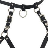Cupless Women PU Leather Body Harness / Hollow Out Bondage Garter Belt of BDSM Accessories - EVE's SECRETS