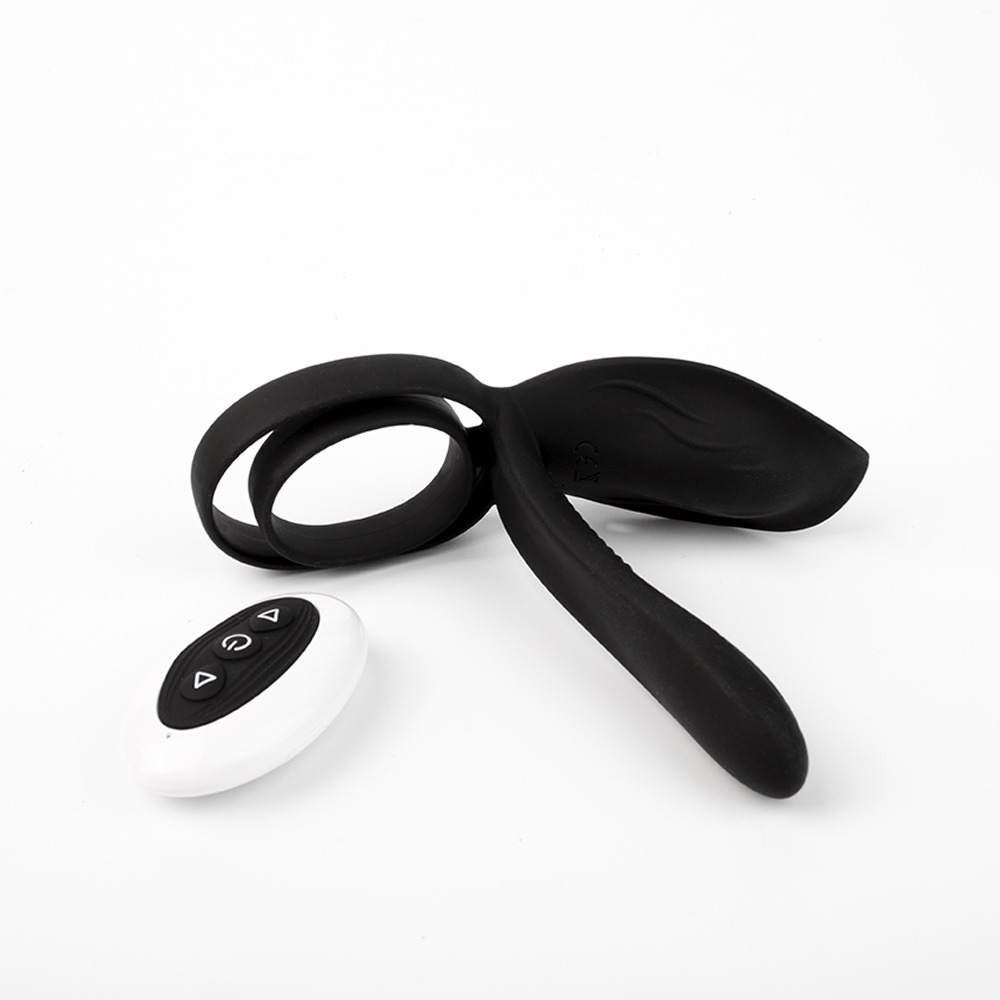 Delay Ejaculation Penis Vibrator With Double Cock Ring / Nipples Massager for Men / Adult Sex Toys - EVE's SECRETS