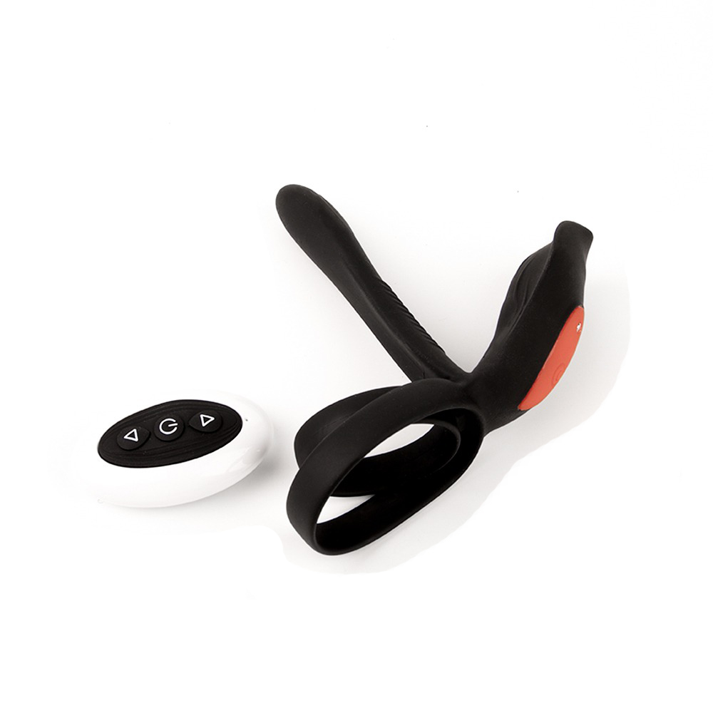 Delay Ejaculation Penis Vibrator With Double Cock Ring / Nipples Massager for Men / Adult Sex Toys - EVE's SECRETS