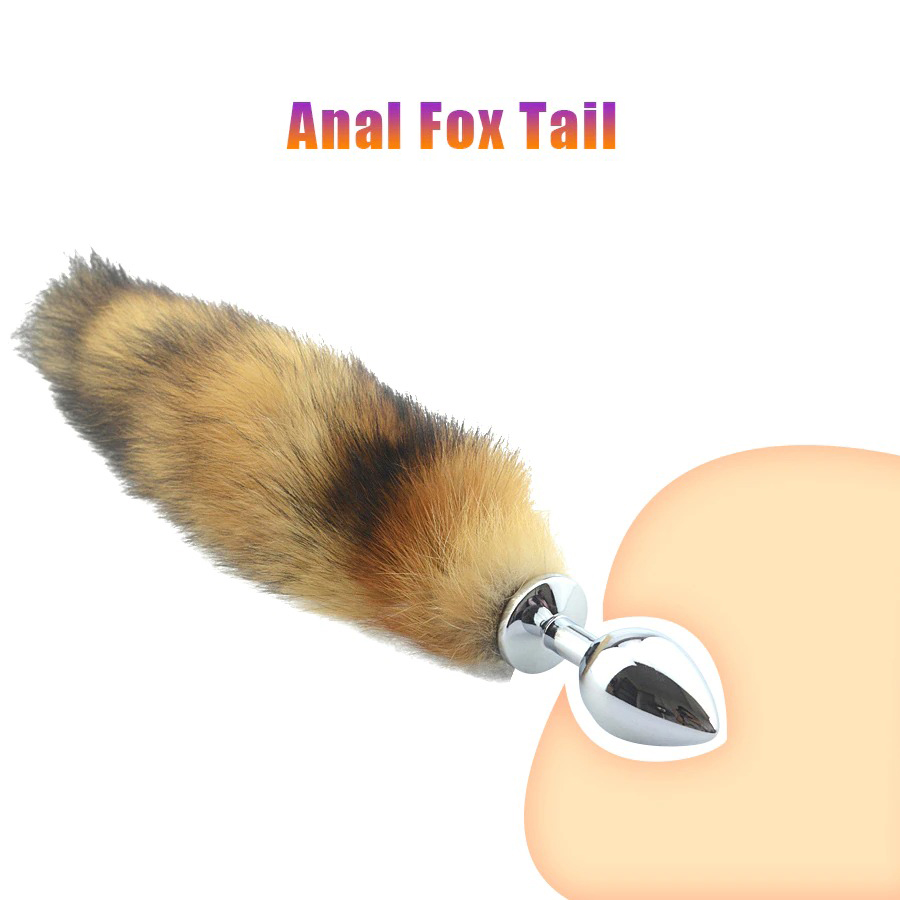 Detachable Anal Plug With Real Fox Tail / Smooth Touch Metal Butt Plug / Sex Toys for Women - EVE's SECRETS