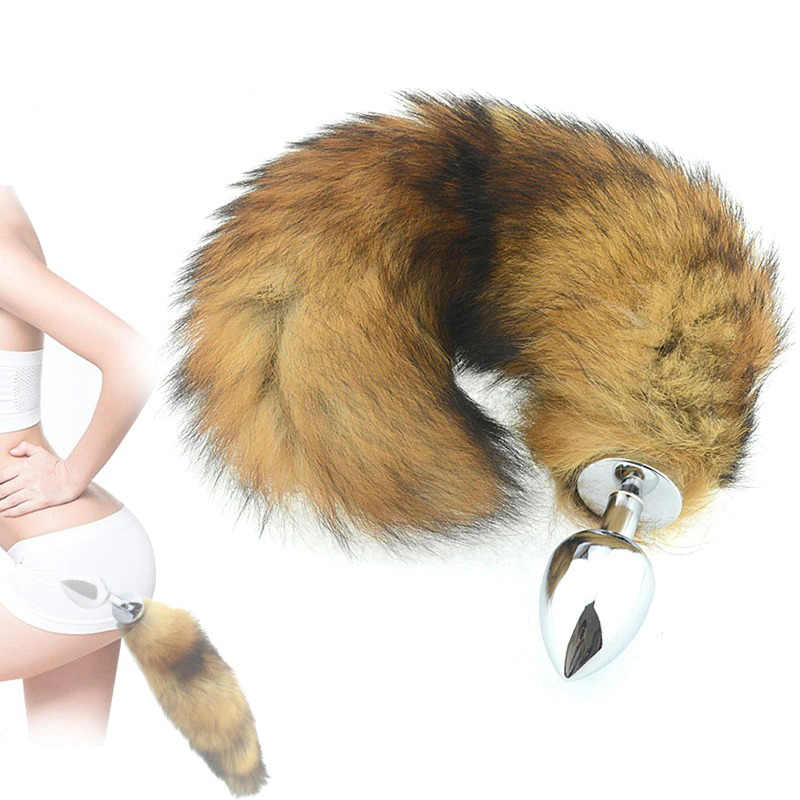 Detachable Anal Plug With Real Fox Tail / Smooth Touch Metal Butt Plug / Sex Toys for Women - EVE's SECRETS