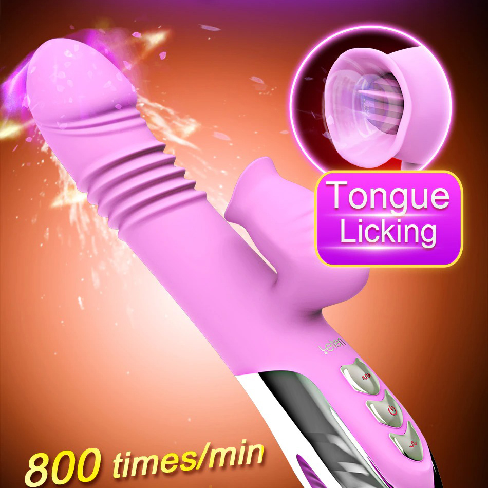Dildo Vibrator with Mouth Sucking / Clitoris Stimulator with Heating Function - EVE's SECRETS