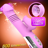 Dildo Vibrator with Mouth Sucking / Clitoris Stimulator with Heating Function - EVE's SECRETS