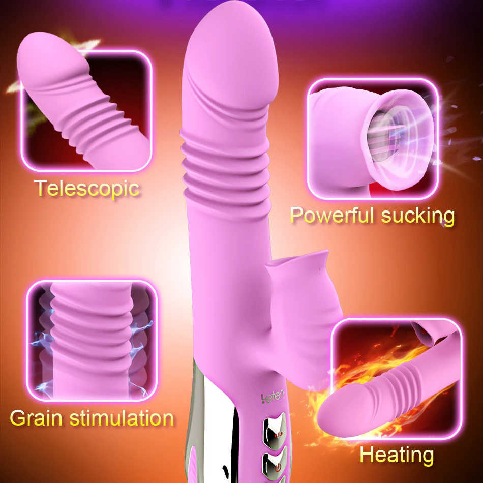 Dildo Vibrator with Mouth Sucking / Clitoris Stimulator with Heating Function - EVE's SECRETS