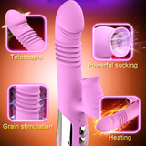 Dildo Vibrator with Mouth Sucking / Clitoris Stimulator with Heating Function - EVE's SECRETS