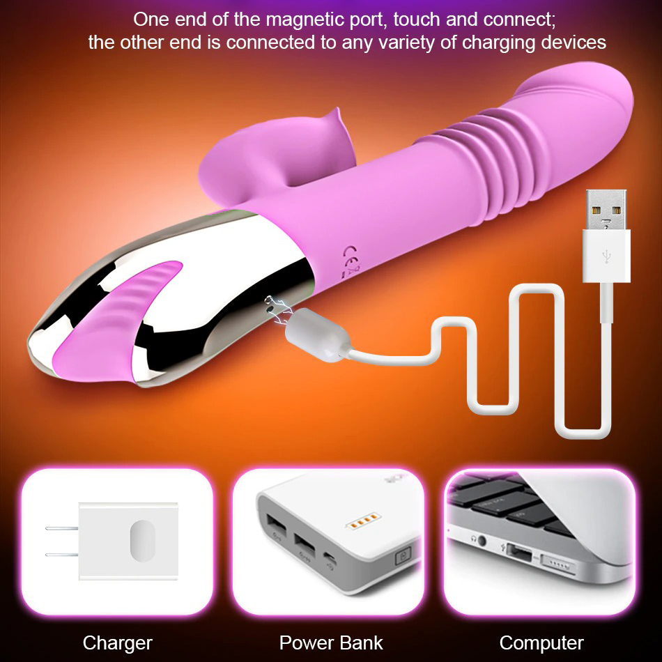 Dildo Vibrator with Mouth Sucking / Clitoris Stimulator with Heating Function - EVE's SECRETS