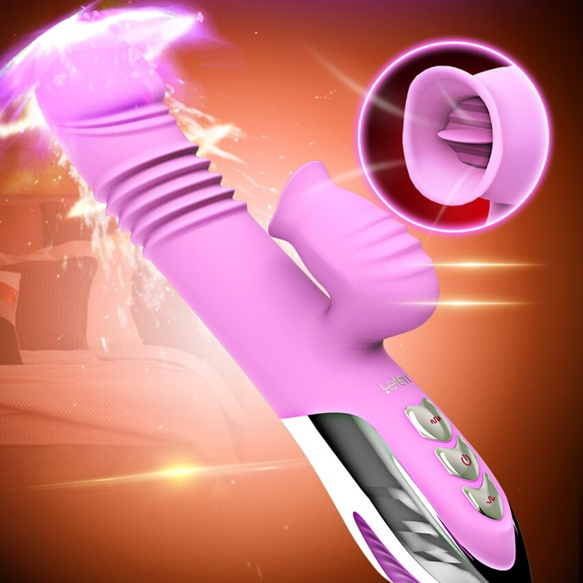 Dildo Vibrator with Mouth Sucking / Clitoris Stimulator with Heating Function - EVE's SECRETS