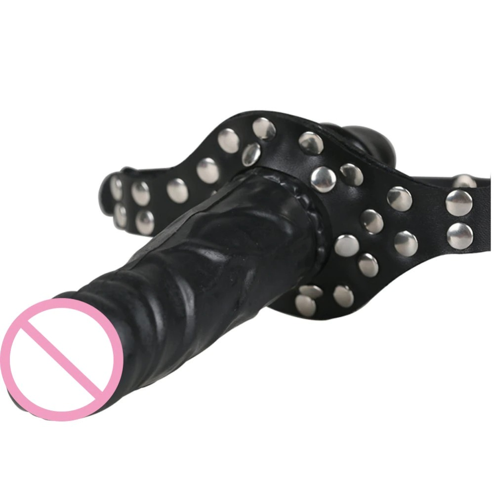 Double-Ended Dildo Gag Head for Women / Adult Strapon Mouth / Ladies Sex Toy BDSM Bondage - EVE's SECRETS