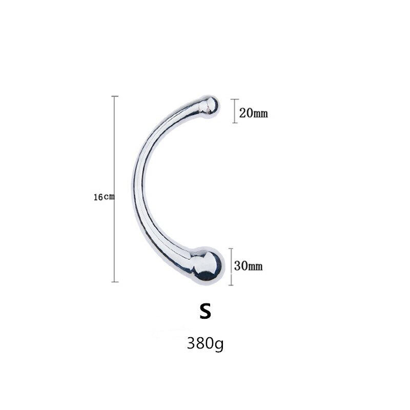 Double Ended Stainless Steel Dildo / Adult Unisex Anal Dildo Stimulator - EVE's SECRETS