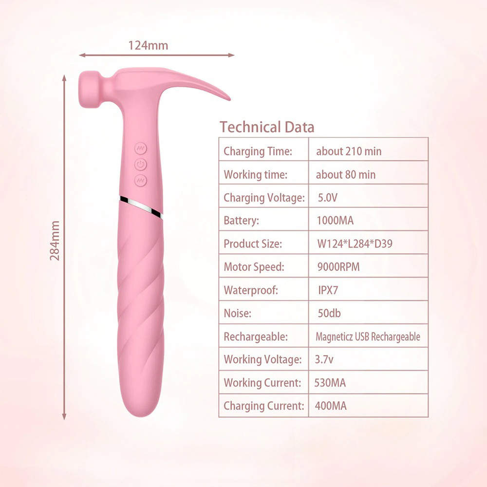 Double-Headed Hammer Vibrator / Female G-spot Masturbator Vibrator / Sex Toys for Women - EVE's SECRETS