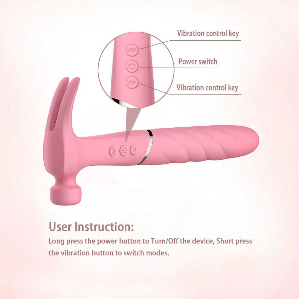Double-Headed Hammer Vibrator / Female G-spot Masturbator Vibrator / Sex Toys for Women - EVE's SECRETS