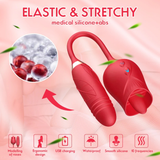 Double Headed Vagina Sucking Vibrator in form Rose / Women's Sex Toy for Clitoris Stimulation - EVE's SECRETS
