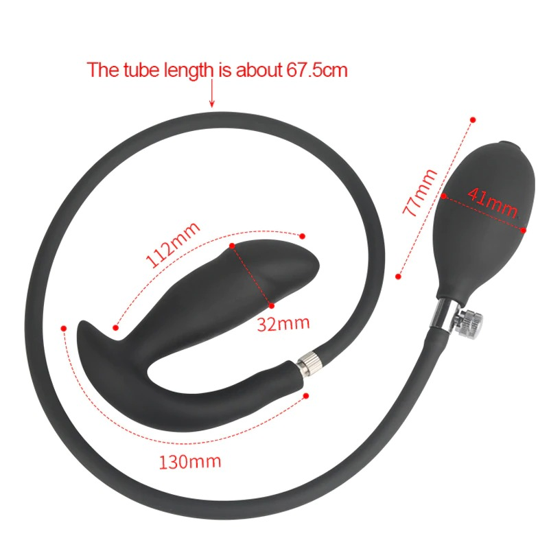 Double-Layer Silicone Inflatable Huge Anal Dildo / Anus Prostate Massager / Expandable Butt Plug - EVE's SECRETS