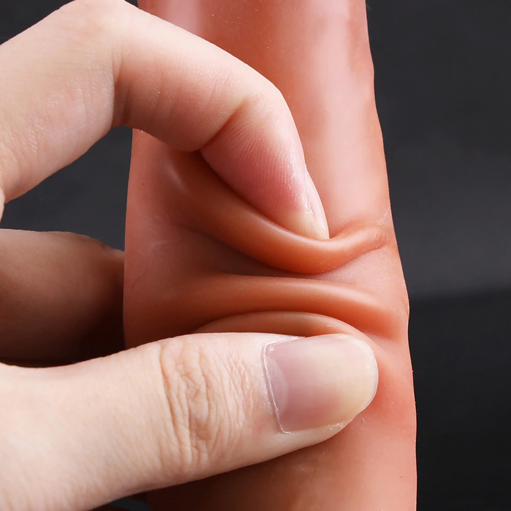 Double-layer Soft Realistic Dildo with Suction Cup / Feeling Real Skin Huge Dildo - EVE's SECRETS