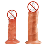 Doppelschichtiger, weicher, realistischer Dildo mit Saugnapf / Riesiger Dildo mit echtem Hautgefühl