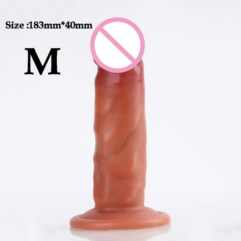 Double-layer Soft Realistic Dildo with Suction Cup / Feeling Real Skin Huge Dildo - EVE's SECRETS