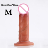 Double-layer Soft Realistic Dildo with Suction Cup / Feeling Real Skin Huge Dildo - EVE's SECRETS
