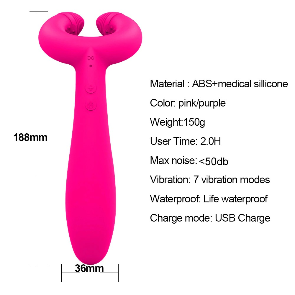 Double Penetration Clitoris Stimulator / Adult Penis Vibrator / Unisex Anal Butt Plug - EVE's SECRETS