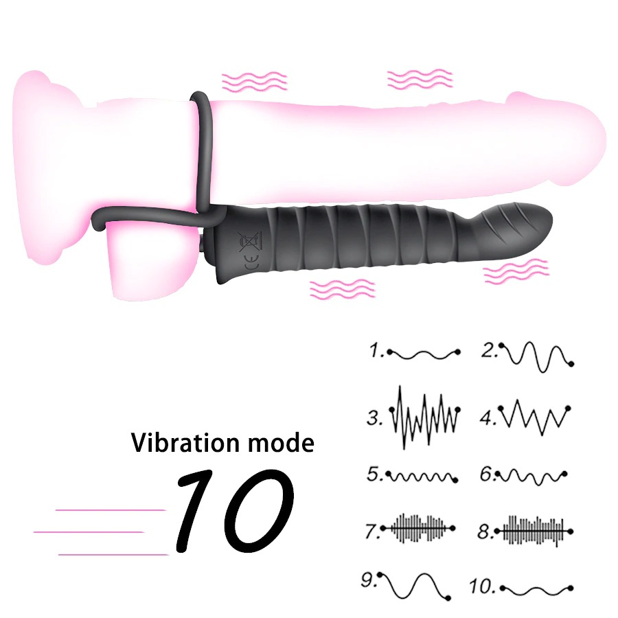 Adult Double Penetration Dildo Vibrator / Men Strap-On Penis Sex Toy for Couples - EVE's SECRETS
