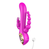 Double Penetration Masturbator With Clitoral Massage Funktion / Women's Rabbit Vibrator - EVE's SECRETS