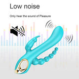 Double Penetration Masturbator With Clitoral Massage Funktion / Women's Rabbit Vibrator - EVE's SECRETS