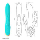 Double Penetration Masturbator With Clitoral Massage Funktion / Women's Rabbit Vibrator - EVE's SECRETS