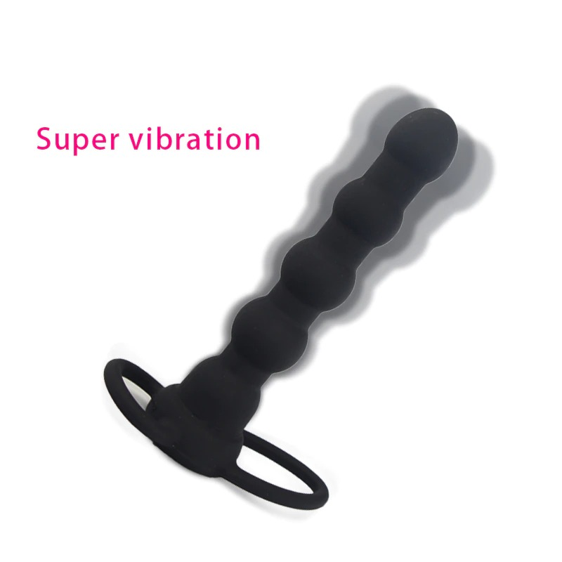 Double Penetration Silicone Anal Beads / Adult Vibrator Strapon Dildo - EVE's SECRETS