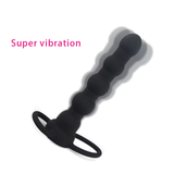 Double Penetration Silicone Anal Beads / Adult Vibrator Strapon Dildo - EVE's SECRETS