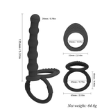 Double Penetration Silicone Anal Beads / Adult Vibrator Strapon Dildo - EVE's SECRETS