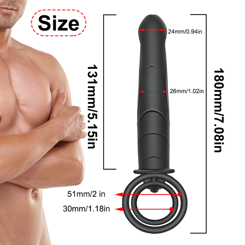 Double Penetration Strapon Vibrator / Vibrating Dildo For Couples / Sex Toys For Men And Women - EVE's SECRETS