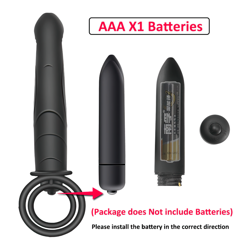 Double Penetration Strapon Vibrator / Vibrating Dildo For Couples / Sex Toys For Men And Women - EVE's SECRETS