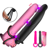 Double Penetration Strapon Vibrator / Vibrating Dildo For Couples / Sex Toys For Men And Women - EVE's SECRETS