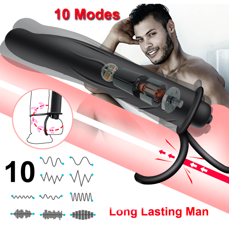 Double Penetration Strapon Vibrator / Vibrating Dildo For Couples / Sex Toys For Men And Women - EVE's SECRETS