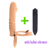 Double Penetration Vibrator for Penis / Adult Sex Toy Strap-On Anal Plug for Men - EVE's SECRETS