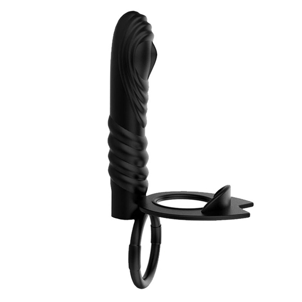 Double Penetration Vibrator for Penis / Adult Sex Toy Strap-On Anal Plug for Men - EVE's SECRETS