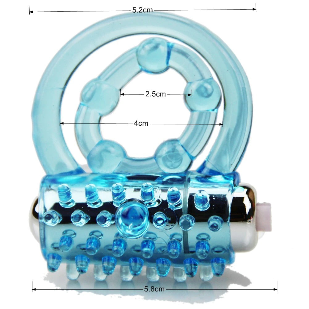 Double Penis Rings Vibrator For Men and Couples / Delay Cock Ring Enhance Lasting / Adult Sex Toys - EVE's SECRETS