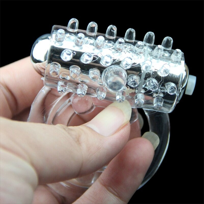 Double Penis Rings Vibrator For Men and Couples / Delay Cock Ring Enhance Lasting / Adult Sex Toys - EVE's SECRETS