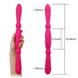 Dual Head Dildo Vibrator / Silicone Sex Toy for Double Penetration / G-Spot and Prostate Stimulator - EVE's SECRETS