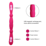 Dual Head Dildo Vibrator / Silicone Sex Toy for Double Penetration / G-Spot and Prostate Stimulator - EVE's SECRETS