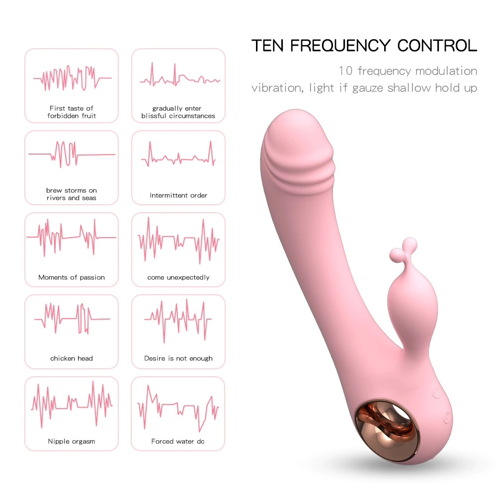 Dual Rabbits Dildo Vibrator for Women / Vaginal Anal Massager Clitoris Stimulator / Adult Sex Toys - EVE's SECRETS