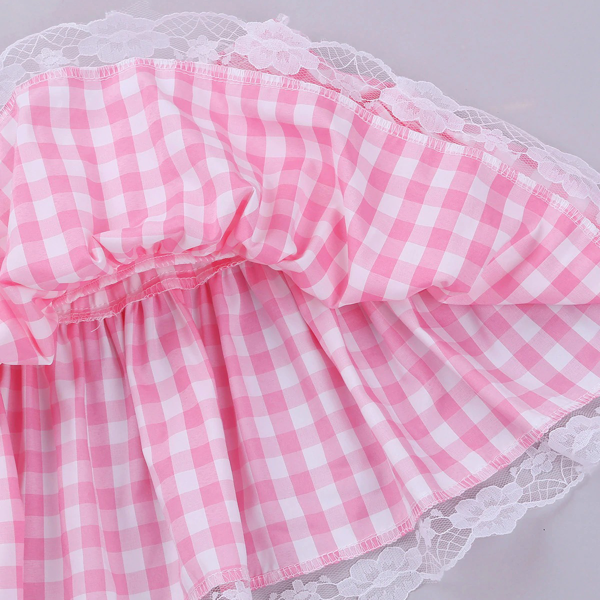 Elastic Waistband Short Skirt with Lace / Sexy Pleated A-Line Mini Skirt - EVE's SECRETS
