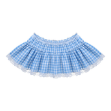 Elastic Waistband Short Skirt with Lace / Sexy Pleated A-Line Mini Skirt - EVE's SECRETS