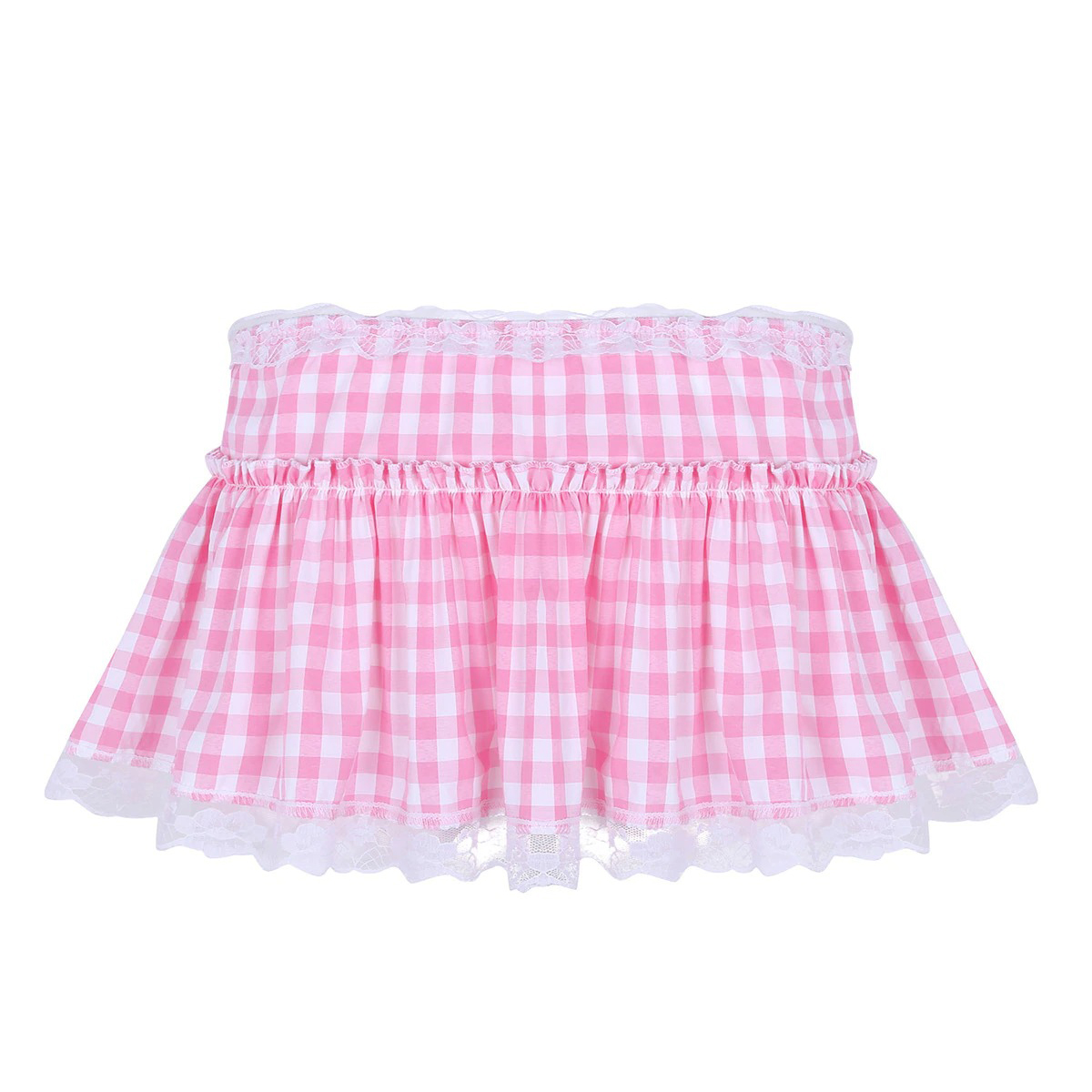 Elastic Waistband Short Skirt with Lace / Sexy Pleated A-Line Mini Skirt - EVE's SECRETS
