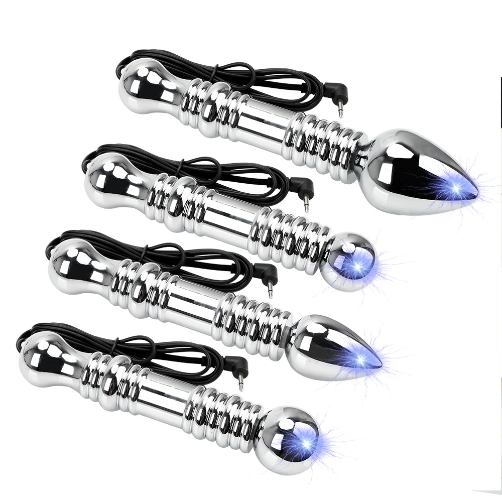 Electro Shock Metal Sex Anal Beads / Adult Anal Dildo / Vagina Massager Stimulation Sex Toy - EVE's SECRETS