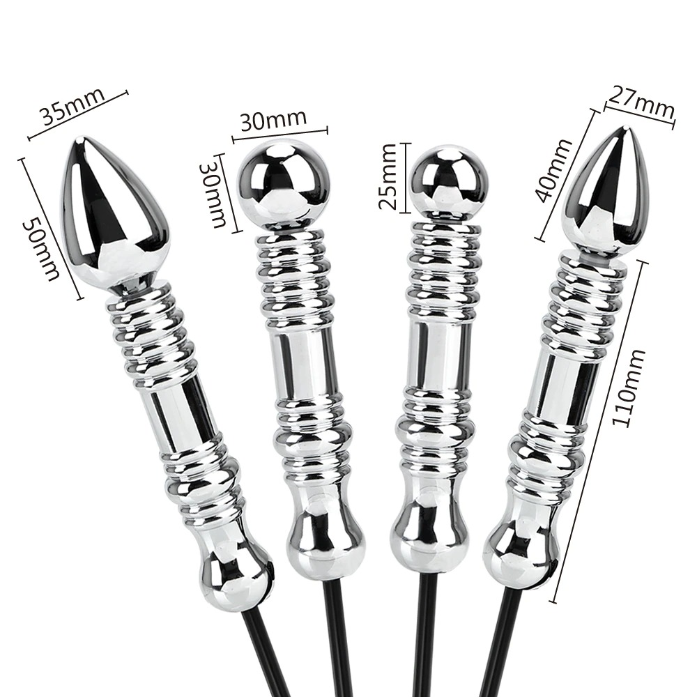 Electro Shock Metal Sex Anal Beads / Adult Anal Dildo / Vagina Massager Stimulation Sex Toy - EVE's SECRETS