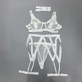Women's Hollow Out Transparent Lingerie / Sexy 3-Piece Lace Brief Sets Underwear - EVE's SECRETS