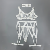 Women's Hollow Out Transparent Lingerie / Sexy 3-Piece Lace Brief Sets Underwear - EVE's SECRETS